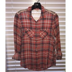 AEROPOSTALE plaid flannel woven shirt